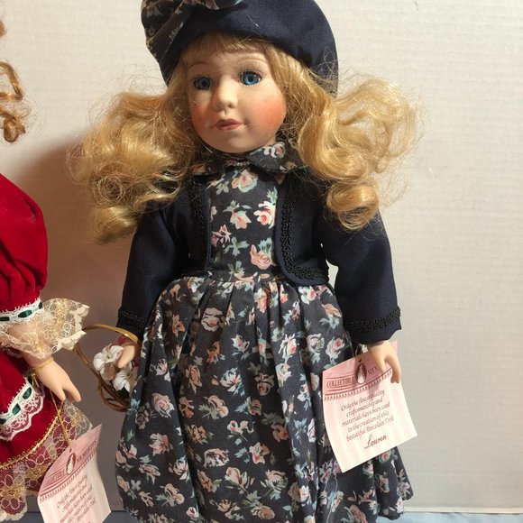 LOT of 3 Collectible Memories Porcelain Dolls NORMA JEAN, LAUREN, GINGER #F67 - Picture 2 of 9